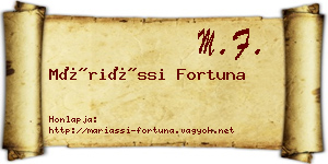 Máriássi Fortuna névjegykártya
